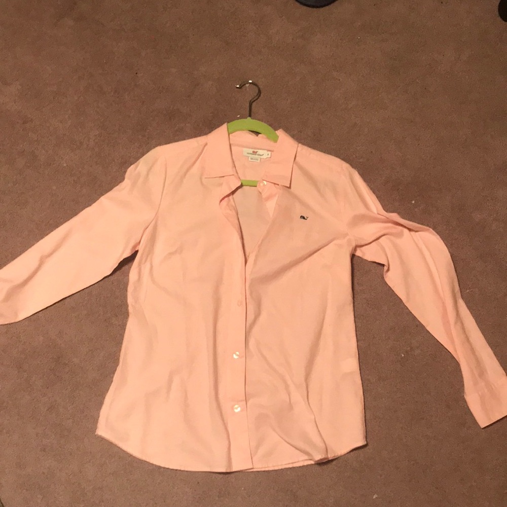 Pink vineyard vines button up